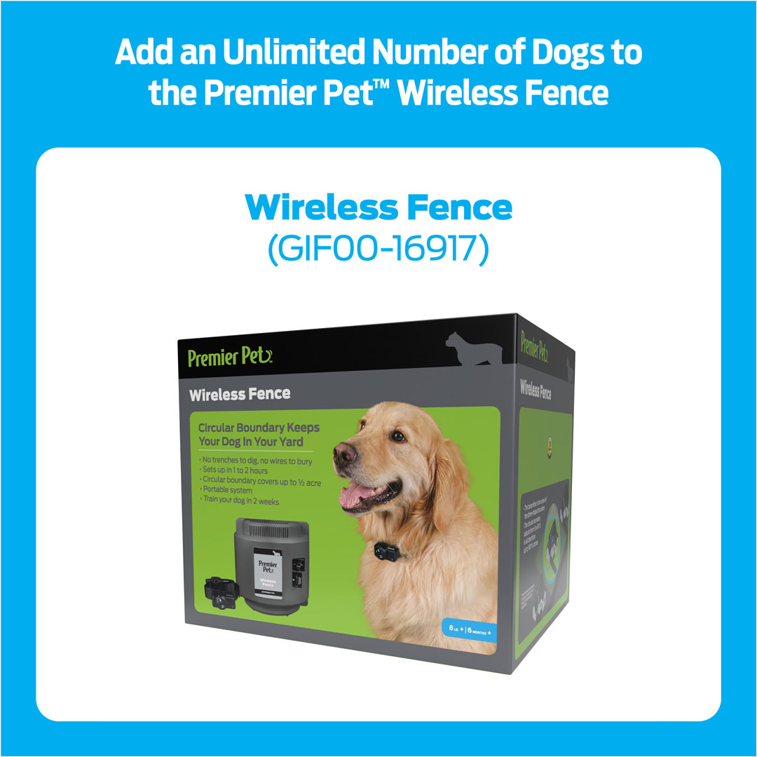 Premier Pet Wireless Fence - Portable - 1/2 Acre Coverage 